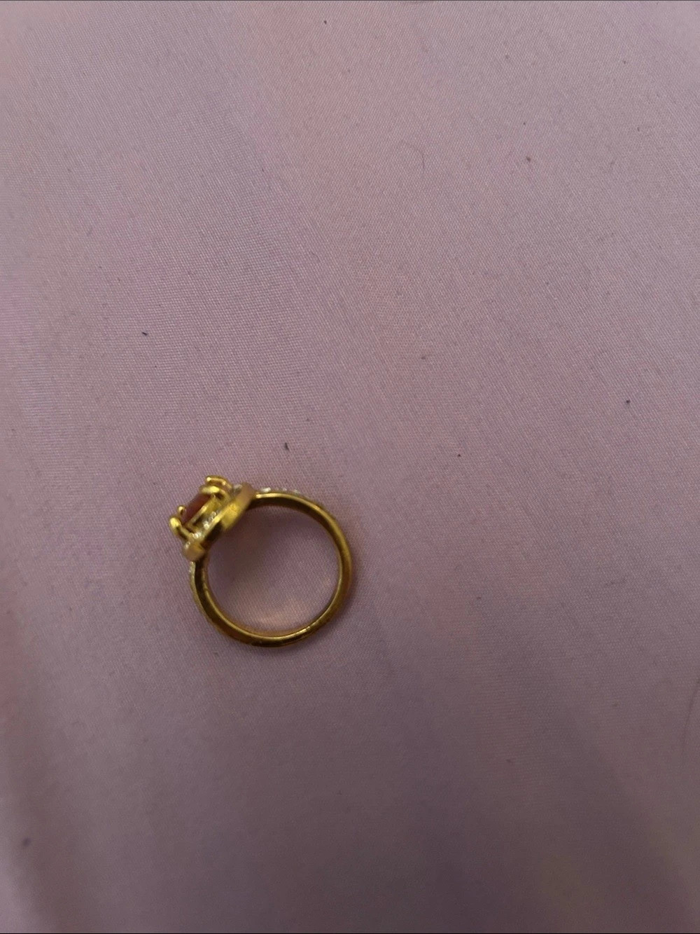 Gold-Tone Statement Ring Like New - Picture 2 of 2